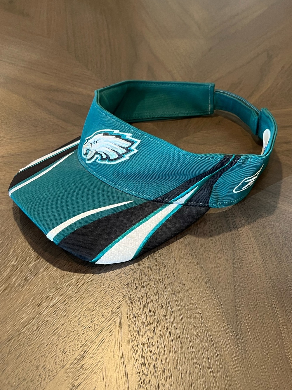NFL Reebok Philadelphia Eagles Green Logo Adjustable Visor Hat Sz Adult One Siz
